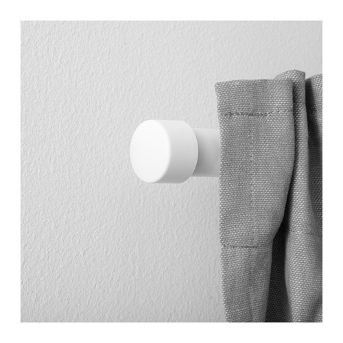 IKEA RAFFIG Endstücke für Gardinenstange; in weiß; 2 Stück - 2