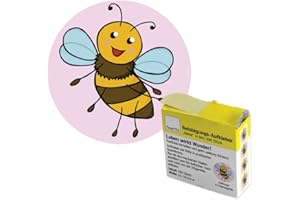 TimeTEX Pegatinas de abeja en caja dispensadora, 500 unidades, 62213