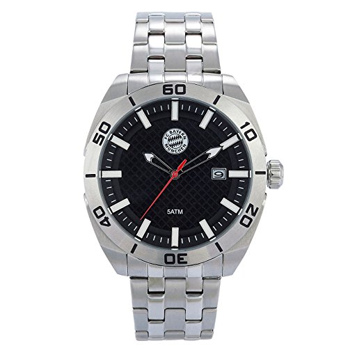 Preisvergleich Produktbild FC Bayern München Herrenuhr silber