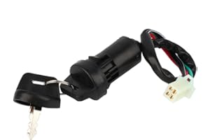‎ELEROSE For Anggrek 4 Wire Electric Scooter Ignition Switch Key-4Pin Start Zündschloss Wasserdichter Elektrischer Türschlossschlüssel Für 50 90 110 125Ccm Geländemotorrad Atv