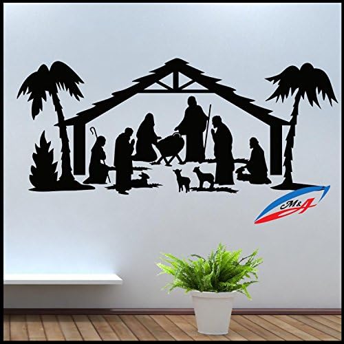 Nativity Scene Christmas Wall Decal Sticker