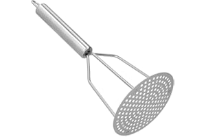 LAZMIN112 Schiacciapatate, schiacciapatate in acciaio inox Superficie lucida Spremiagrumi frutta e carne Accessori da con impugnatura ergonomica