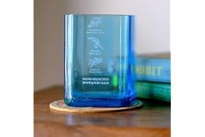 RECICLAR FACTORY Bombay Sapphire Gin Rocks - Bicchieri in bottiglia riciclata, confezione da 4