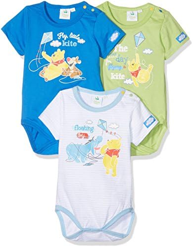 FABTASTICS Baby Unisex Winnie The Pooh Bodysuit (Pack Of 3), Multicoloured (Mehrfarbig), 86 (Manufacturer Size: 18)