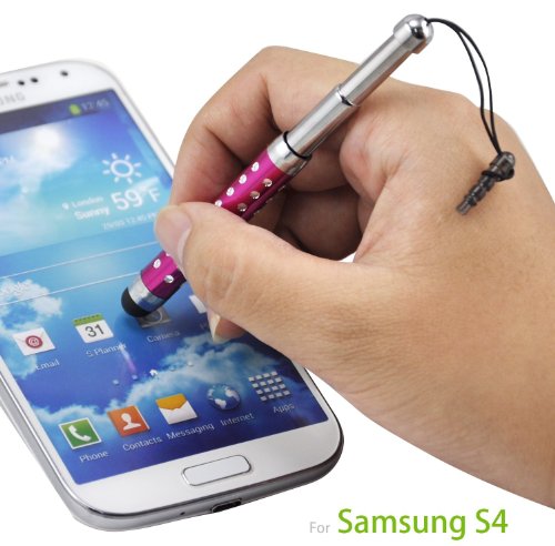 Voguecase® 10 X Bunte Universal Kristall Diamant Stylus Pen Stifte Eingabestift mit Staubschutz für allen kapazitiven Touchscreen-Geräte, einschließlich HTC ONE M9 Samsung Galaxy S6 S6 Edge iPhone 6 6 Plus Huawei P8 Samsung Galaxy Core Prime SM-G360 SM-G360F LG Nexus 5 Nexus 4 Lumia 520 532 1520 720 920 625 Sony Xperia Z1 Xperia Z Apple iPhone 2G 3G 3GS iPhone 4 iPhone 4S iPhone 5 5S 5C iPad 2 3 4 iPad air iPad mini Samsung Galaxy S4 S3 S2 Note 2 Note 3 galaxy Fame galaxy S Duos S4 Mini S3 Mini i8190 i9190 i9500 i9300 Tab 2 P5100 P5110 Samsung Galaxy Tab P7500 P7510 Galaxy Tab P7501 P7511 Galaxy Tab P7100 P7300 P7310 P1000 P1010 P3100 P3110 Asus Transformer Book T100TA Lenovo A2107A A2109A Asus Transformer Eee Pad TF300 Acer Iconia B1 A510 A511 A700 HTC ONE M7 HTC One Mini HTC one Max Amazon Kindle Fire HDX Xperia SP LG Optimus L3 L5 L7 L9 L7 II L5 II E460 L3 II LG G2 Asus MeMO Pad 10 ME102A HP Slate 7 Acer Iconia A3-A10 Samsung Galaxy Note 10.1 2014 LG G Pad 8.3 Asus Fonepad 7 ME372CG Lenovo IdeaPad Yoga Tablet Acer Iconia B1-A71 - 4