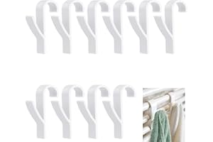 Hocimit Appendi Asciugamani per Termosifoni 10 Pezzi, Ganci per Termoarredo Bagno, Porta Asciugamani Bagno in Plastica, Appendiabiti da Parete per Accappatoio, Vestiti e Asciugamani