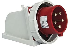 SIROX® CEE Wall Unit Plug IP 67, 5-Pin 400 V, 6 h Current 32 A, Phase Inverter Yes, Nickel-Plated Contacts No