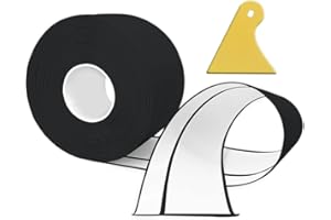 TAOYIO Plinthe Souple Autoadhésive,12M PVC Plinthe Adhesive50x20mm, Plinthe Cuisine Corniere PVC Autocollante pour Cuisine et salle de bain 5x2 noir