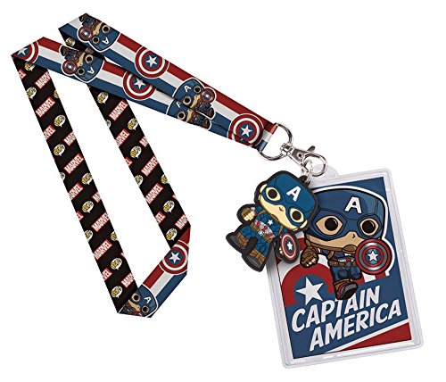 Preisvergleich Produktbild Marvel Comics - Schlüsselband Keychain - Mit Anhänger - Captain America