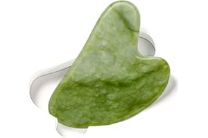 ROSELYNBOUTIQUE Gua Sha Facial Tool - Natural Skin Massager for Face Body Relieve Muscle Tensions Reduce Puffiness - Jade Stone Board