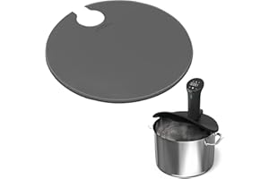 MHDUYEG Couvercle Sous Vide Pour Cuisson De Précision Couvercle Sous Vide En Silicone Pour Cuisson Sous Vide Pour Marmites 11 Pouces De Diamètre, 0,39 Pouce D'Épaisseur