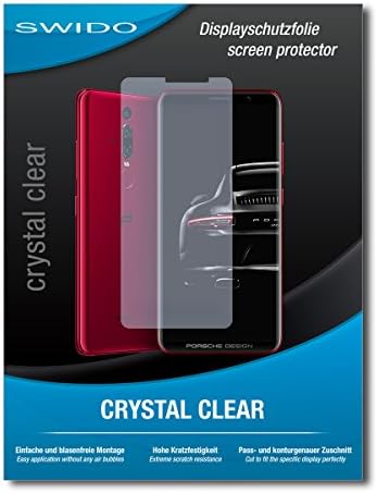 Clear Protective Film for Huawei MATE RS Porsche Design [2 Pieces] SWIDO Crystal, Hardness, Installation without Bubbles, Protection Against Dust, Fingerprint Oil and Dirt For/Foil Glass, Screen Protector, Screen Protector, Tempered Glass