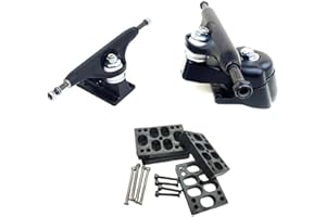 ECVERBYH Land Surfing Skateboard Trucks para S6 Red Bridge Surfskate Skateboard Adapter, de juntas negras