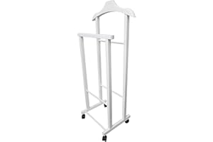 LIBEROSHOPPING.EU - LA TUA CASA IN UN CLIK Indossatore Appendiabiti da casa servo Muto in Legno massello (Bianco)