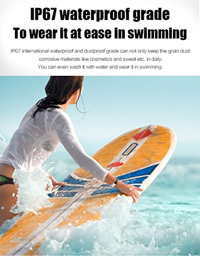 Jcotton Bluetooth Smart Watch IP67 Wasserdichte Smart Armband Herzfrequenz-Monitor Sport Wristband Fitness Tracker Multi-Sport-Modus Gesundheit Monitor Pedometer Anruf Nachricht Erinnerung für IOS Android Phone (weiß) - 9