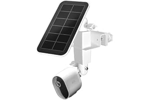 HOLACA Soporte de canal para panel solar Arlo/Arlo Pro 3/Arlo Ultra/Arlo Ultra 2/Arlo Essential/Arlo Pro 4/eufyCam Accesorios de montaje al aire libre para Arlo pro 4 y Arlo Panel Solar (blanco)