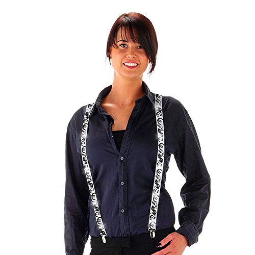 Preisvergleich Produktbild Dollar-und Euro-Hosenträger mit LED-Lichtern.