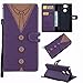 Produktbild Xperia XA2 Hülle, Ledertasche Handyhülle Flip Wallet Schutzhülle für Samsung Sony Xperia XA2 mit Ständer und Kartenfächer/Magnetverschluss (5)