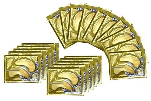 Smyrna Anti-Aging, Anti Wrinkle 24k Gold Collagen Eye Pads Patches, Eye Mask - Repair and Moisturize Puffy Eyes, Dark Circles (20 Pairs)