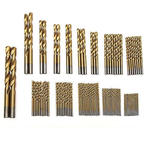 Fortag 99.tlg Micro Bohrer Set Titanium HSS Metallbohrer Spiralbohrer Handspiralbohrer Bohrersets Werkzeug Drill Bit 1.5 mm-10 mm - 2