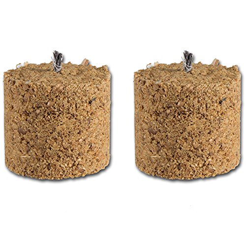 2er Set Brenneinsätze für Gartenstecker Fackel Holzspänefackel Nachfülleinsatz