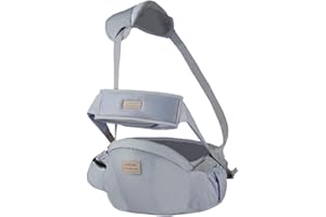 ACMEDE Porte bébé Ventral,Ergonomique Tabouret Siège de Hanche avec Protection de Ceinture de Sécurité, Coton Multi Positions Tabouret Bébé Idéal pour les nourrissons de 3 à 36 Mois