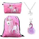 Característica de la bolsa de maquillaje: Tamaño (longitud superior x altura): aprox.8.67 x 5.31 pulgadas / 22 x 13.5 cm, patrón de unicornio lindo apto para todos los géneros, calidad única y buena, adecuado para muchas ocasiones, como citas, fiesta, aniversario, camping, viajes etc.