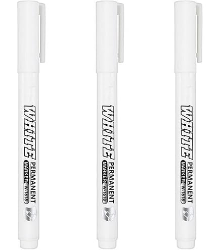 Marqueurs Peinture Blanc Permanents - Lot De 12, Pointe 2 Mm, Acrylique Waterproof Pour Pierre, Verre, Métal, Tissu