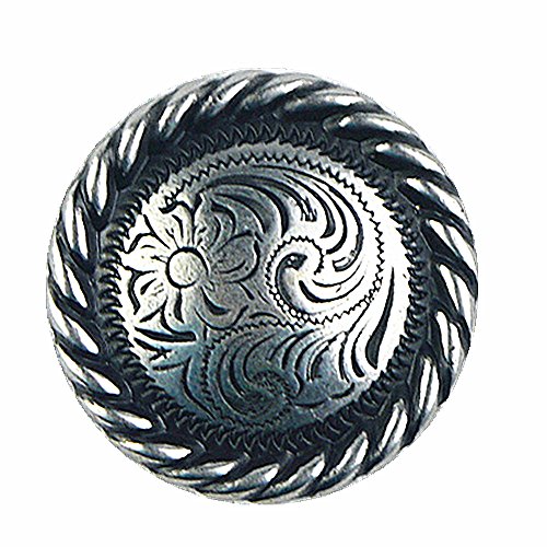 Preisvergleich Produktbild Magic Show 1 PCS Western Antik Silber Ripple Blumen Concho to194