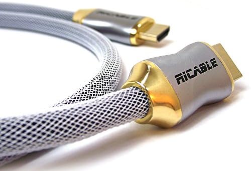 Ricable Ultimate U3 - 3 Meter (9,8 feet) - Cable HDMI 2.0 High Speed 3D Certified with Ethernet - Hi-Fi Quality for AV HD connection with OFC copper conductors and shielded connectors. Bandwith 18 Gbps with full 4K Ultra HD support, 32 audio channels and 3D 4K. Italian Design and Lifetime Warranty on site.