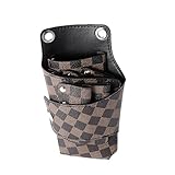 Anself Hairdressing Bag Pouch Holder Scissors Comb Bag Barber Hair Scissors Organizer Dark Brown