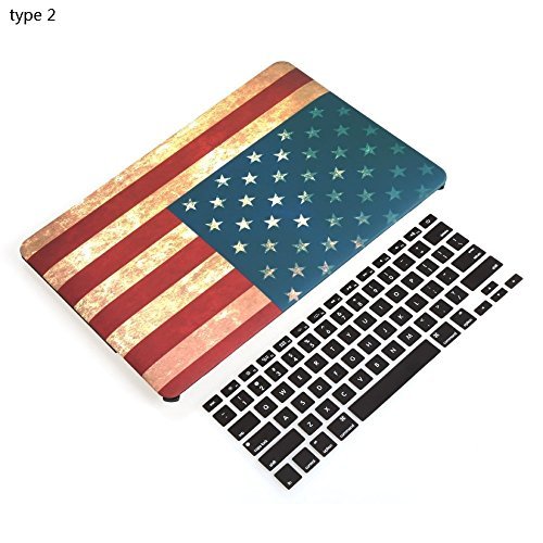 Print Plastic with Air Keyboard Hard Case Cover for 13   Macbook