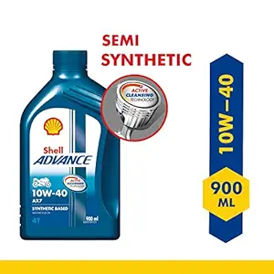 Shell Advance AX7 4T 10W-40 API SM Synthetic Technology Motorbike Engine Oil (900 ml)