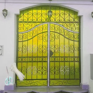 MESH Planet UV Resistant 3 X 15 Feet PVC Gate Sheet_Grill Sheet_Gate Covering Sheet_Balcony Saftey Sheet_Privacy Sheet_Yellow Color_with 1 Scissor_50 Tags MPTGT17