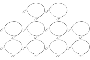 QUARKZMAN 10 Stück Drahtseil Edelstahl, 20cm x 1,5mm 304 Edelstahl Stahlseil mit Ösen Schlaufen Sicherheitsstahlseil für Verbinden Möbel Lampenaufhängung, Silber