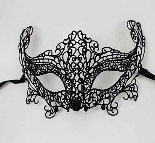 SunMian Black lace princess masks masquerade party nightclubs photo album photography female half life eye shields the mask, Fox Sin