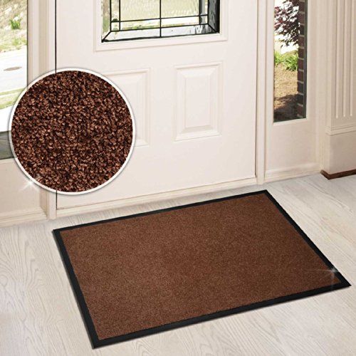 casa pura® Premium Fußmatte in attraktiver Optik | Schmutzfangmatte in 8 Größen | braun | 40x60cm - 5
