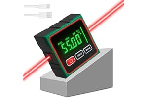 SOARFLY Digitaler Winkelmesser Neigungsmesser mit LCD Display, IP54 Wasserdicht, 0,1° Genauigkeit, 4 seitiger Magnet, Digitale Wasserwaage Winkelmesser Digital für Holzarbeiten, Bau Heimwerker