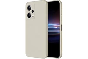 HONLEN Funda Compatible para Redmi Note 12 Pro 5G Case, (6.67" Inches) Líquida TPU Silicona Cover con Anti-Rasguño, Cáscara Suave Cubierta Blanco Antiguo