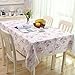 Produktbild baporee Wasserdichte Leinen Tischdecke Kaffee Restaurant Tischdecke Baumwolle Hanf Tischdecke Stoff Couchtisch Tuch Staubdicht Tischdecke 140 * 220 cm 4# Blume Typ