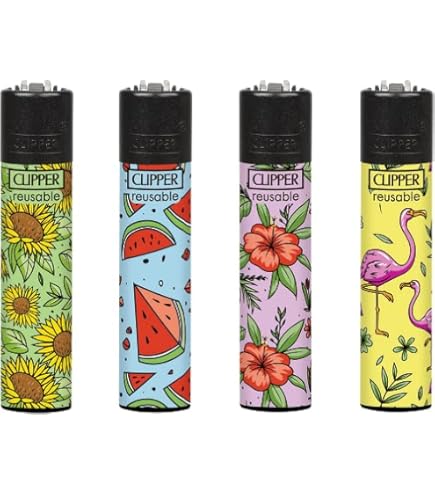 Briquet Clipper Metallic Gradient (Rechargeable) - So Green Shop