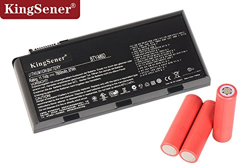 kingsener® 7800 mAh 11.1 V Notebook Akku BTY-M6D für MSI GT60 GX780R GX680 GX780 GT780R GT660R GT663R GX660 GT680R GT783R M6D 87 Wh 9 Zellen - 5
