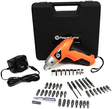 Electric 4.8V Cordless Rechargeable Screwdriver Drill 42pcs Carry Case