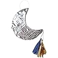 thePartyPopper Silver Moon Pinata Shaped Mini Box Pack of 1 Eid Ramadan Gatherings Birthday Party Decor Gender Reveal Baby Shower Pinata Moon Silver Foil Party Supplies Favors