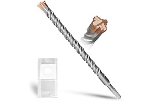 METOTY Foret SDS Plus 25 mm × 310 mm, avec 4 tranchants en carbure de tungstène, tête avec revêtement, foret à maçonnerie, foret à béton, pour pierre, béton, pierre naturelle, mur de brique