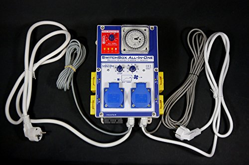 SMSCOM SwitchBox All-In-One. Zeitschaltuhr für 4x600W Pflanzenlicht inklusive Fancontroller für zwei Lüfter - 9