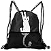 Produktbild Juzijiang Chat Noir Black Cat Halloween Fashion Beam Mouth Shoulder Bag Travel Drawstring Backpack Shoulder for Unisex