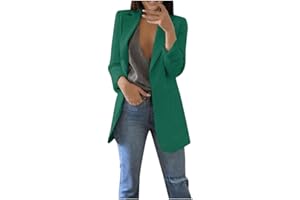 Générique Veste Femme Blazer Long-Blazer Femme chic et elegant long noir-blazer long femme cintrée-blazer long femme grande taille-blazer long sans manche femme-blazer femme mi long