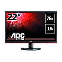 AOC G2260VWQ6 54,6 cm (21,5 Zoll) Monitor (VGA, DVI, DisplayPort, 1920 x 1080, 75 Hz, 1ms Reaktionszeit) schwarz