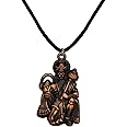 M Men Style Hindu Lord Bajrangbali Hanuman idol Monkey God of Devotion Locket With Silver Cotton Dori Pendant Necklace For Men And Women SPn2022792